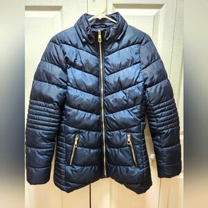 Snobbish Collection Women’s Navy Blue Puffer Without Hood Full Zip Jacket Size S